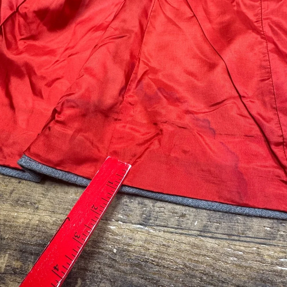 Windsmoor Wool Coat Herringbone Blazer‎ Jacket Red Lined Made in England - Picture 8 of 9